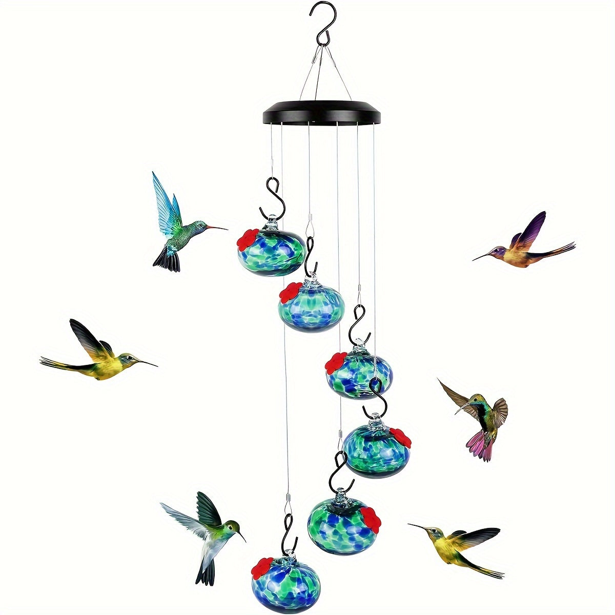 Shirem Wind Chime Hummingbird Feeder - Libiyi
