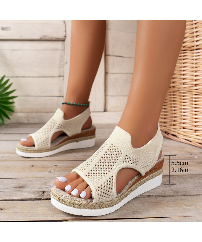 Libiyi Women's Flyknit Peep-toe Sandals - Libiyi