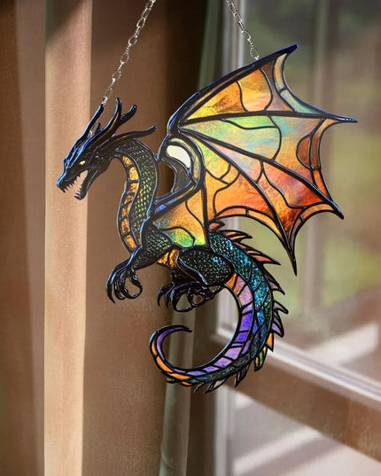 🎄2024 Christmas Gift 50% Off--Acrylic Colorful Dragon Suncatcher Ornament