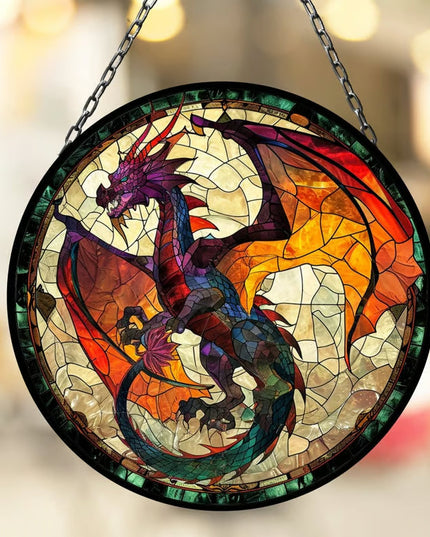 🎄2024 Christmas Gift 50% Off--Acrylic Colorful Dragon Suncatcher Ornament