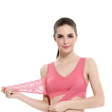 Load image into Gallery viewer, Women's Plus Size Lace Wide Straps Wireless Bra Front Closure Push Up Bras - Keillini