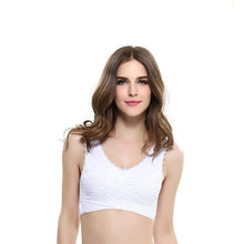 Load image into Gallery viewer, Women's Plus Size Lace Wide Straps Wireless Bra Front Closure Push Up Bras - Keillini