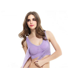 Load image into Gallery viewer, Women's Plus Size Lace Wide Straps Wireless Bra Front Closure Push Up Bras - Keillini