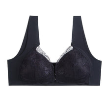 Load image into Gallery viewer, Women's Plus Size Lace Wide Straps Wireless Bra Front Closure Push Up Bras - Keillini