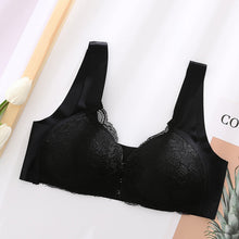 Load image into Gallery viewer, Women's Plus Size Lace Wide Straps Wireless Bra Front Closure Push Up Bras - Keillini