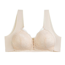 Load image into Gallery viewer, Women's Plus Size Lace Wide Straps Wireless Bra Front Closure Push Up Bras - Keillini
