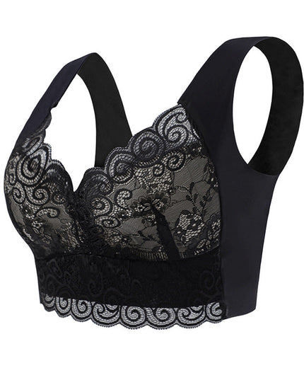 Push up beautiful back no steel ring lace underwear - Libiyi