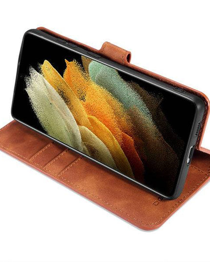 Wallet Stand PU Leather Case For Samsung Galaxy S21 Ultra(5G) - Libiyi