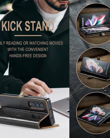 Luxury Flip Leather Card Slots Phone Case for Galaxy Z Fold 3 5G - Libiyi