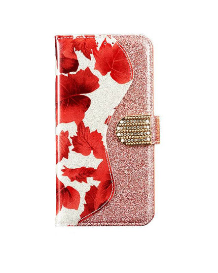 Leather Glitter Rhinestone Flip Case For Samsung - Libiyi