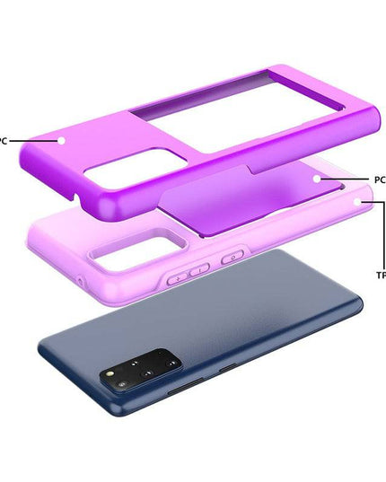 Armor Protective Card Holder Case for Samsung S20 Plus With 2-Pack Screen Protectors - Libiyi