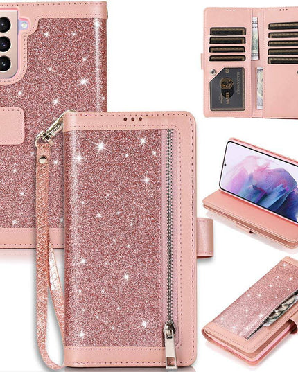 Bling Wallet Leather Case for Samsung S21 Plus - Libiyi
