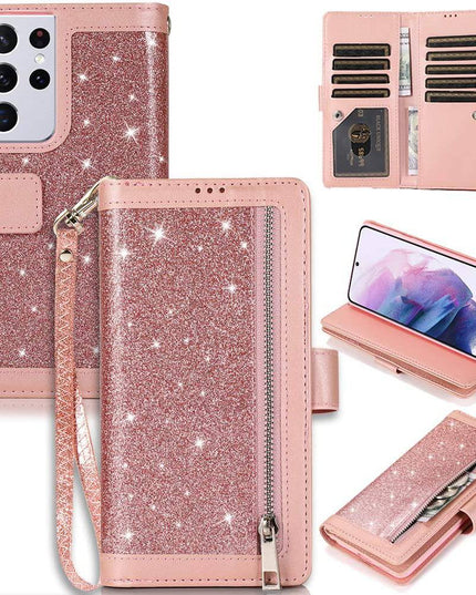 Bling Wallet Leather Case for Samsung S21 Ultra - Libiyi