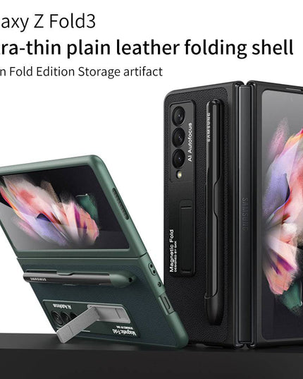 Ultra-thin Pen Slot Magnetic Holder Case for Samsung Galaxy Z Fold 3 5G - Libiyi