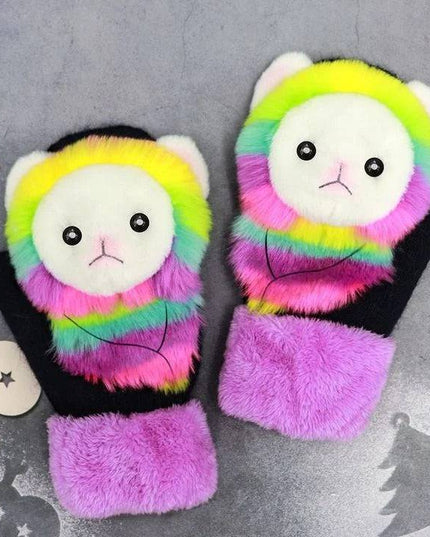 2022 new cartoon plush knitted glovesđ - Libiyi