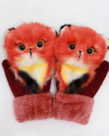 2022 new cartoon plush knitted glovesđ - Libiyi