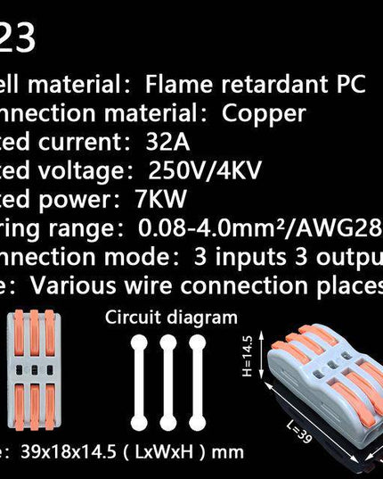 Push-In Terminal Block Wire Connector(Buy more get more discount) - Libiyi