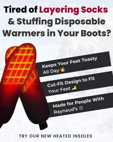 🔥FootEase Wireless Heated Insoles – Rechargeable Pain Soothing Heat for Plantar Fasciitis & Cold Feet