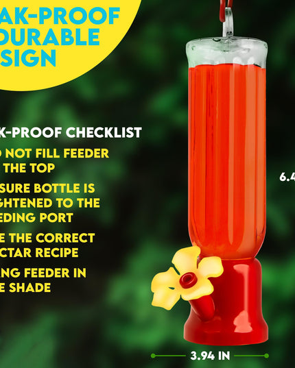 🔥Annual Offer - New Leak-Proof Design Hummingbird Feeder (4 Pack)