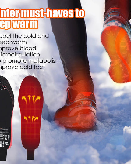 🔥FootEase Wireless Heated Insoles – Rechargeable Pain Soothing Heat for Plantar Fasciitis & Cold Feet