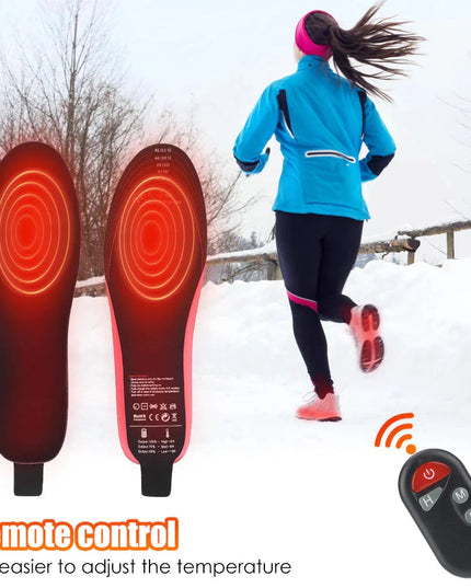 🔥FootEase Wireless Heated Insoles – Rechargeable Pain Soothing Heat for Plantar Fasciitis & Cold Feet