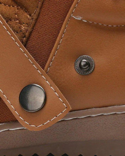 women's round toe low top color blocking cotton shoes - Keilini