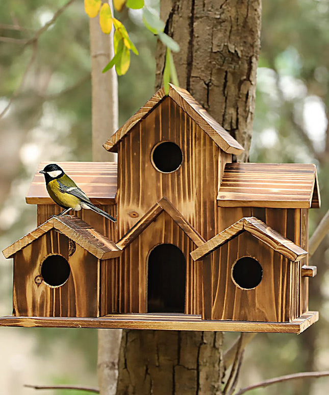 6 Hole Handmade Bird House - GIFT FOR NATURE LOVERS - Libiyi