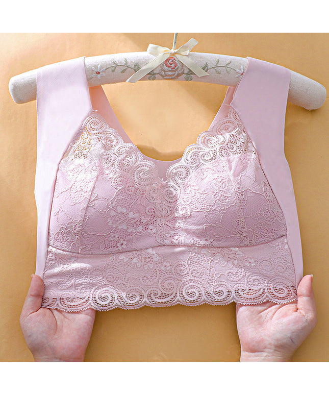 Push up beautiful back no steel ring lace underwear - Libiyi