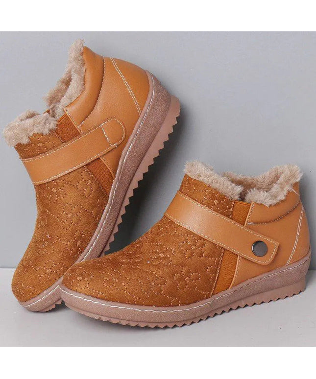 women's round toe low top color blocking cotton shoes - Keilini