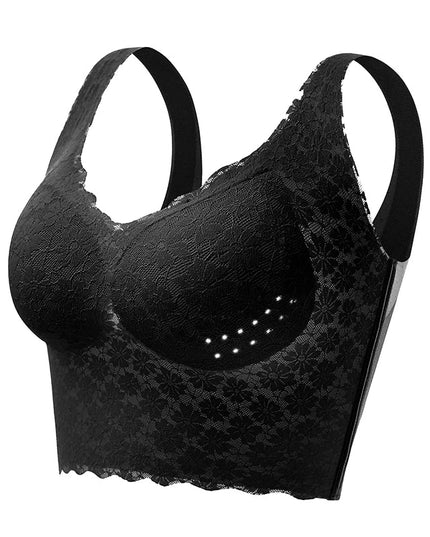 Women Seamless Lace Underwear Large Bralette Breathable Padded Wire Free Bras - Libiyi
