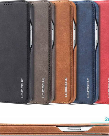 Magnetic Leather Wallet Card Slot Case for iPhone - Libiyi