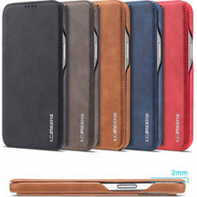 Load image into Gallery viewer, Magnetic Leather Wallet Card Slot Case for iPhone - Libiyi