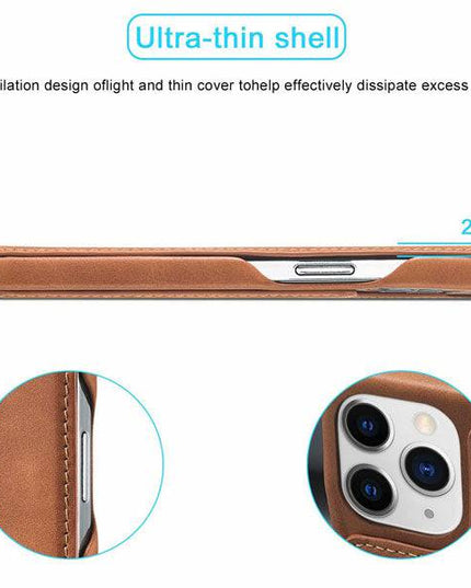 Magnetic Leather Wallet Card Slot Case for iPhone - Libiyi