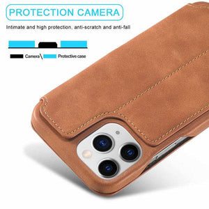 Magnetic Leather Wallet Card Slot Case for iPhone - Libiyi