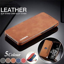 Cargar imagen en el visor de la galería, Magnetic Leather Wallet Card Slot Case for Samsung - Libiyi