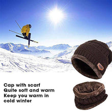 Load image into Gallery viewer, Warm Beanie Cap With Scarf - Libiyi