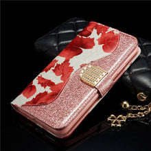 Cargar imagen en el visor de la galería, Leather Glitter Rhinestone Flip Case For Samsung A Series - Libiyi