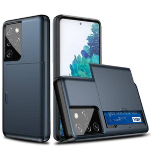 Rigide Flashy Porte-cartes Case For Samsung Galaxy S21 Ultra(5G) - Libiyi
