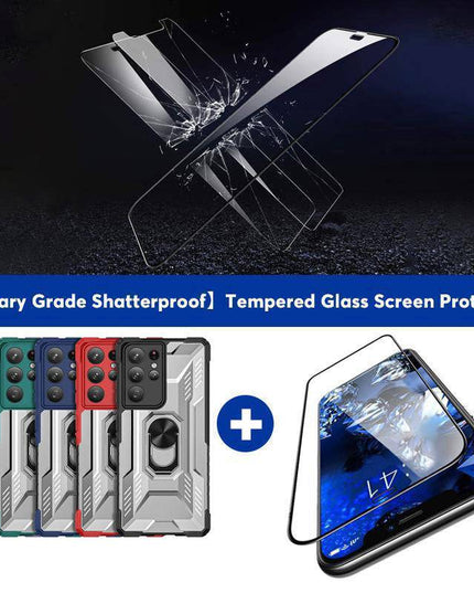 Magnetic Metal Finger Ring Holder Armor Case For Samsung S21 ULTRA 5G - Libiyi