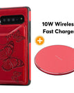 Red / Samsung S10 / Case+Wireless Charger