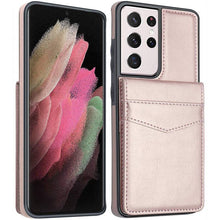 Load image into Gallery viewer, Dual Layer Lightweight Leather Wallet Case for Samsung Galaxy S21 Ultra - Libiyi