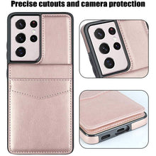 Load image into Gallery viewer, Dual Layer Lightweight Leather Wallet Case for Samsung Galaxy S21 Ultra - Libiyi