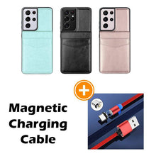 Load image into Gallery viewer, Dual Layer Lightweight Leather Wallet Case for Samsung Galaxy S21 Ultra - Libiyi