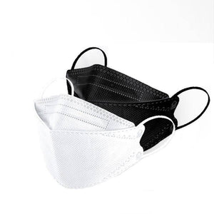 10-50Pcs KF94 Comfortable Fish Type Mask(White&Black) - Libiyi