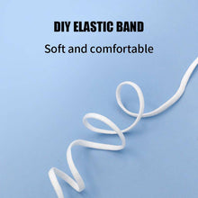 Load image into Gallery viewer, 1/6 Inch(4mm)Flat Braided Elastic Cord/White Elastic Band (50 yards) - Libiyi
