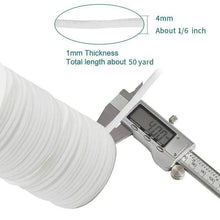 Load image into Gallery viewer, 1/6 Inch(4mm)Flat Braided Elastic Cord/White Elastic Band (50 yards) - Libiyi