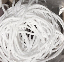 Load image into Gallery viewer, 1/6 Inch(4mm)Flat Braided Elastic Cord/White Elastic Band (50 yards) - Libiyi