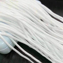 Load image into Gallery viewer, 1/6 Inch(4mm)Flat Braided Elastic Cord/White Elastic Band (50 yards) - Libiyi