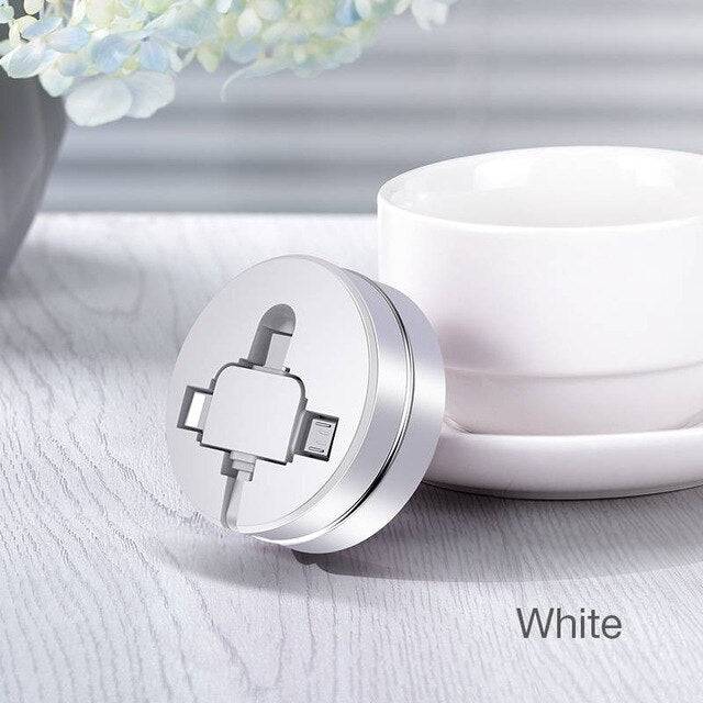 Portable 3 in 1 Retractable Micro USB Cable - Libiyi