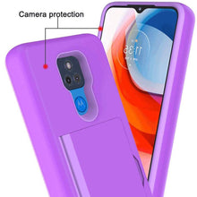 Cargar imagen en el visor de la galería, Armor Protective Card Holder Case for Moto G Play 2021 With Screen Protector - Libiyi